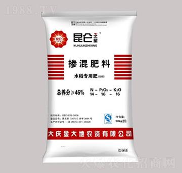 50kg水稻專用摻混肥料(BB肥)14-16-16-昆侖之美-永利肥業(yè)