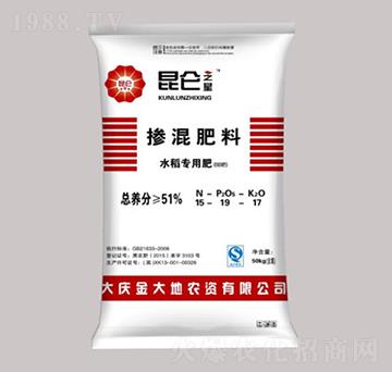 50kg水稻專用摻混肥料(BB肥)15-19-16-昆侖之美-永利肥業(yè)