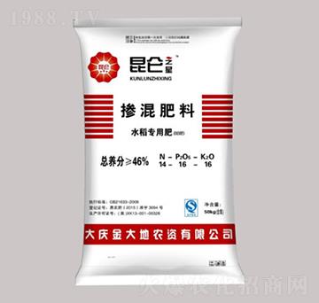 46%水稻專用摻混肥料(BB肥)14-16-16-昆侖之美-永利肥業(yè)