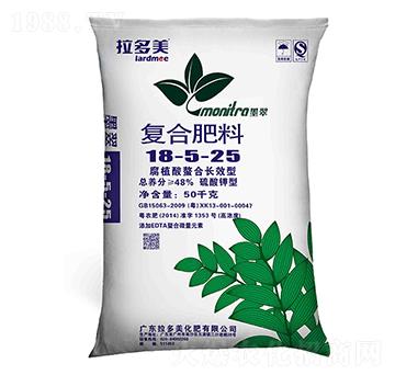 復合肥料-墨翠(18-5-25)硫酸鉀型50kg-拉多美化肥